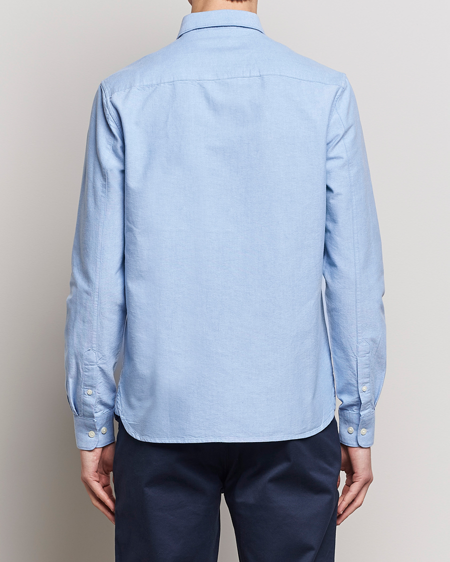 Heren | Overhemden | KnowledgeCotton Apparel | Harald Small Owl Regular Oxford Shirt Lapis Blue