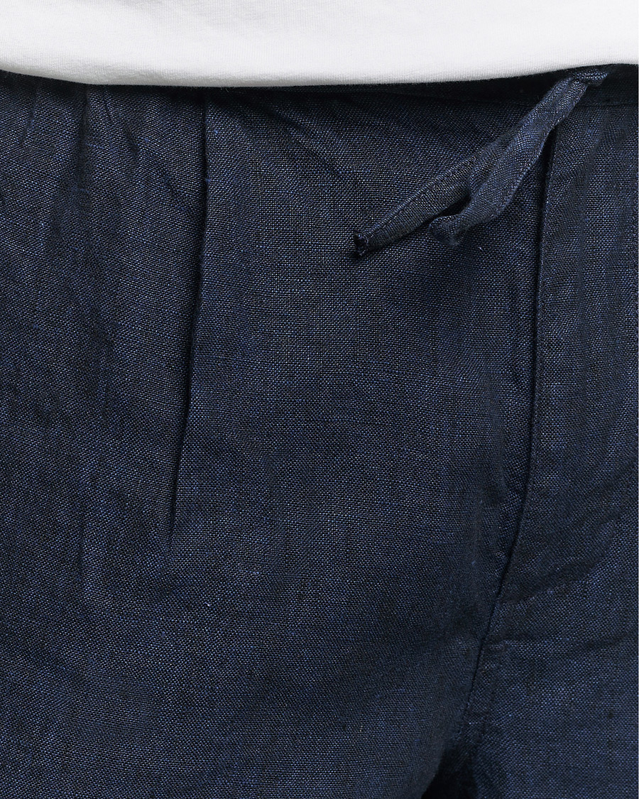 Heren | Korte broek | KnowledgeCotton Apparel | Loose Linen Shorts Total Eclipse