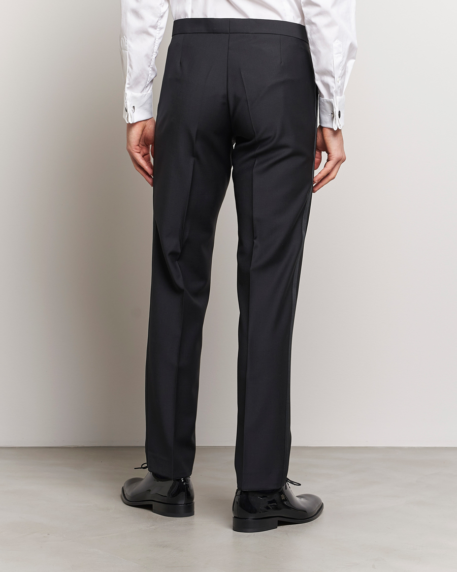 Heren | Broeken | Oscar Jacobson | Denz Straight Wool Tuxedo Trousers Black