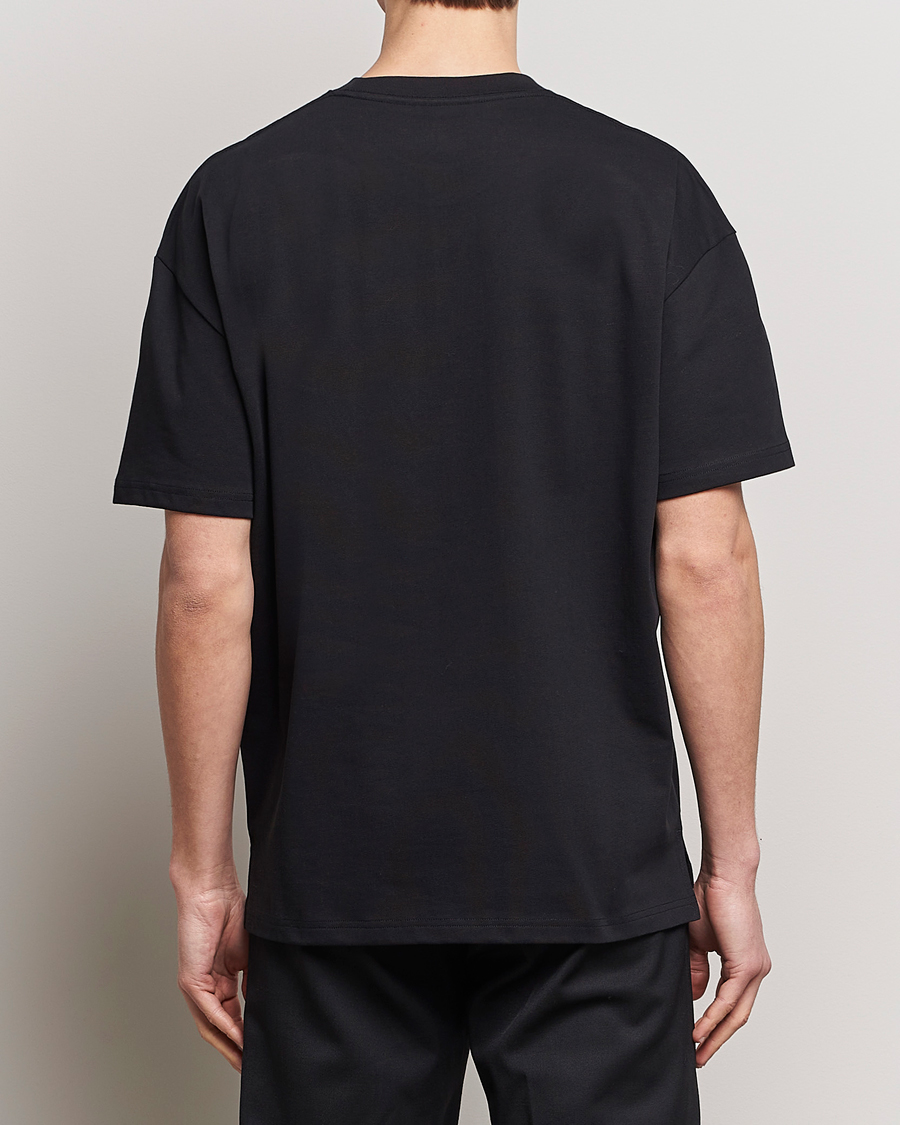 Heren | T-shirts | Bread & Boxers | Textured Heavy Crew Neck T-Shirt Black