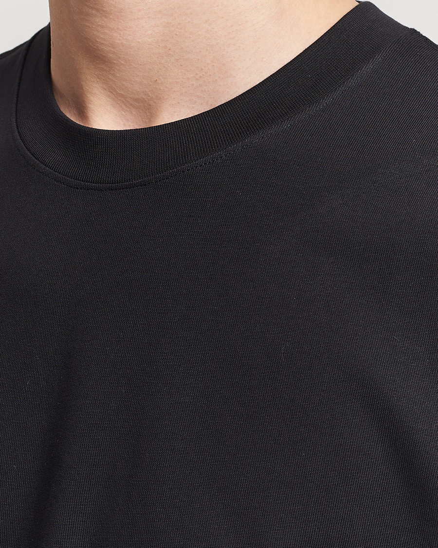 Heren | T-shirts | Bread & Boxers | Textured Heavy Crew Neck T-Shirt Black