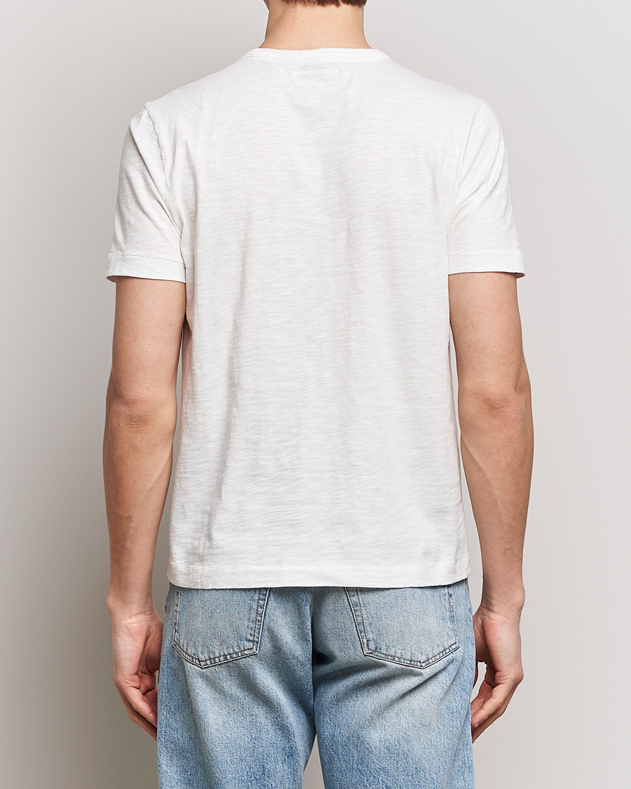 Heren | T-shirts | Merz b. Schwanen | Organic Pima Cotton Slub Crew Neck T-Shirt White