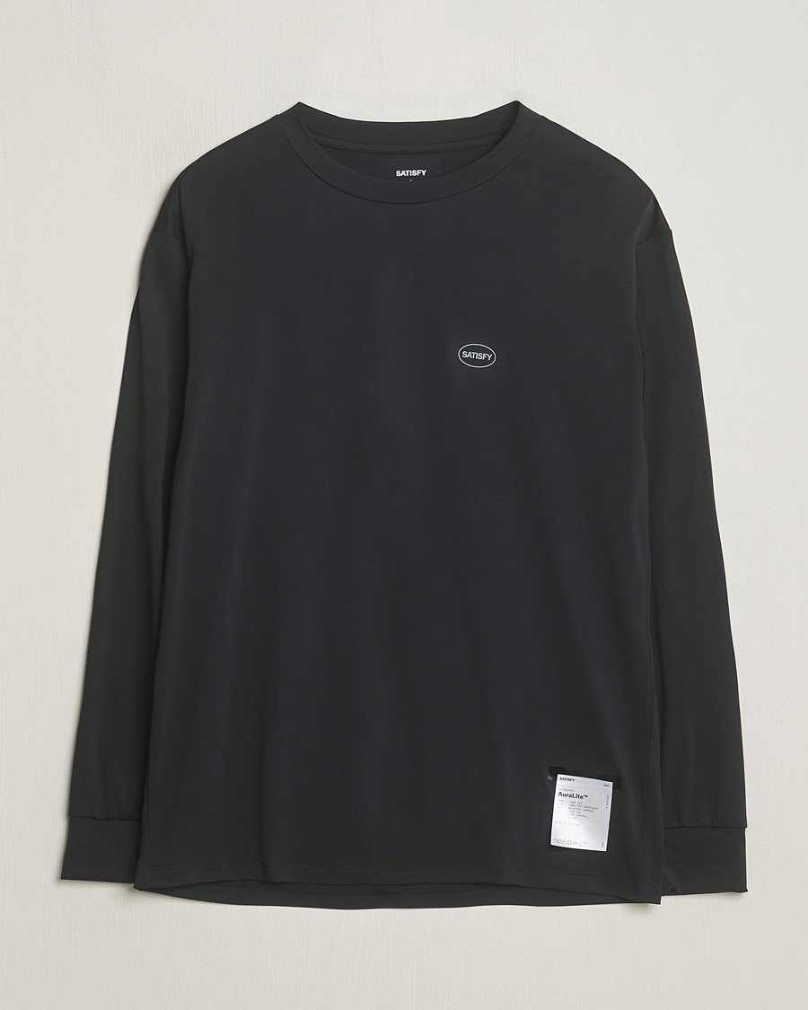 Heren | T-shirts | Satisfy | AuraLite Long Sleeve T-Shirt Black