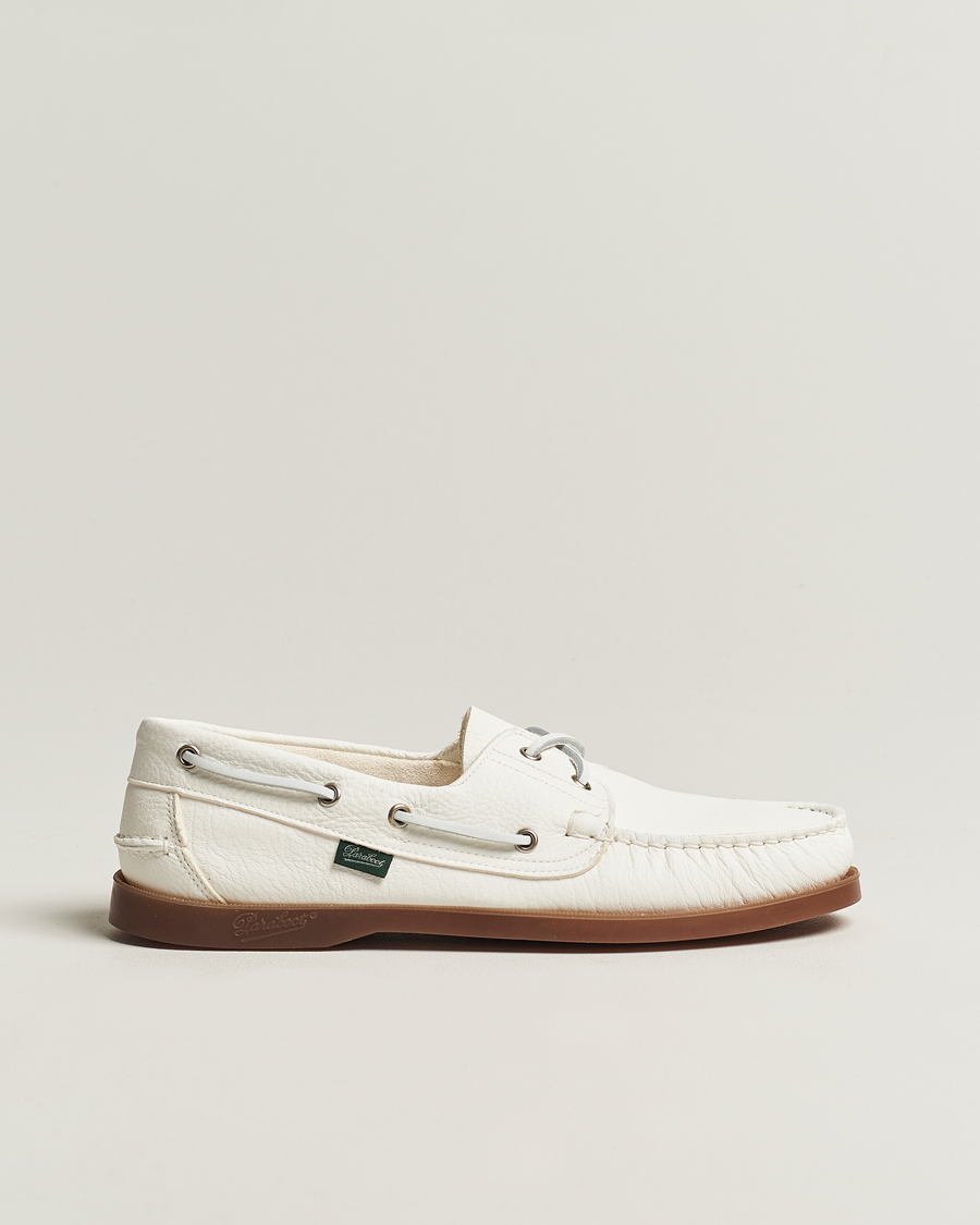 Heren | Bootschoenen | Paraboot | Barth Boat Shoe White Deerskin