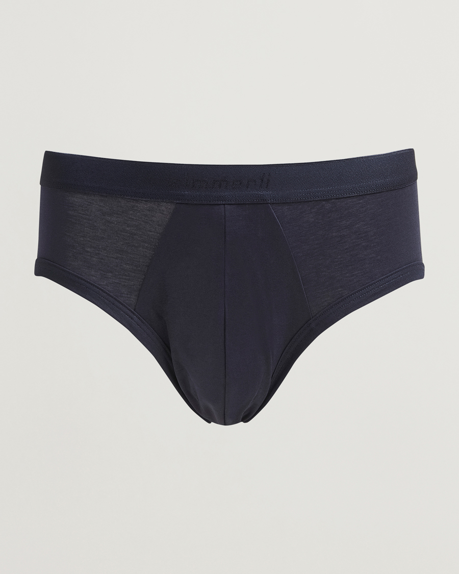 Heren | Ondergoed | Zimmerli of Switzerland | Sea Island Cotton Briefs Navy