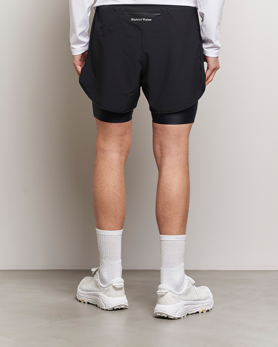 Heren | Korte broek | District Vision | Layered Trail Shorts Black