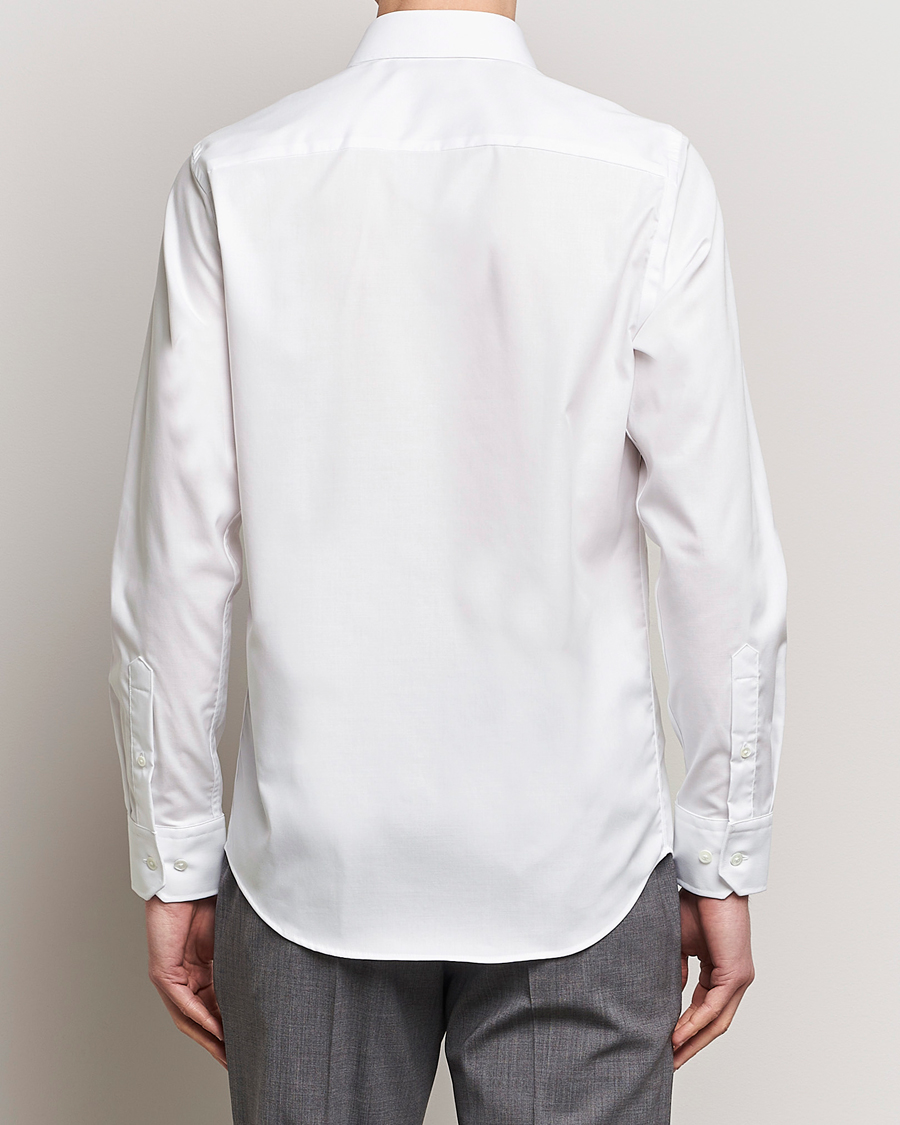 Heren | Overhemden | Oscar Jacobson | Slim Fit Cut Away Non Iron Twill Optical White