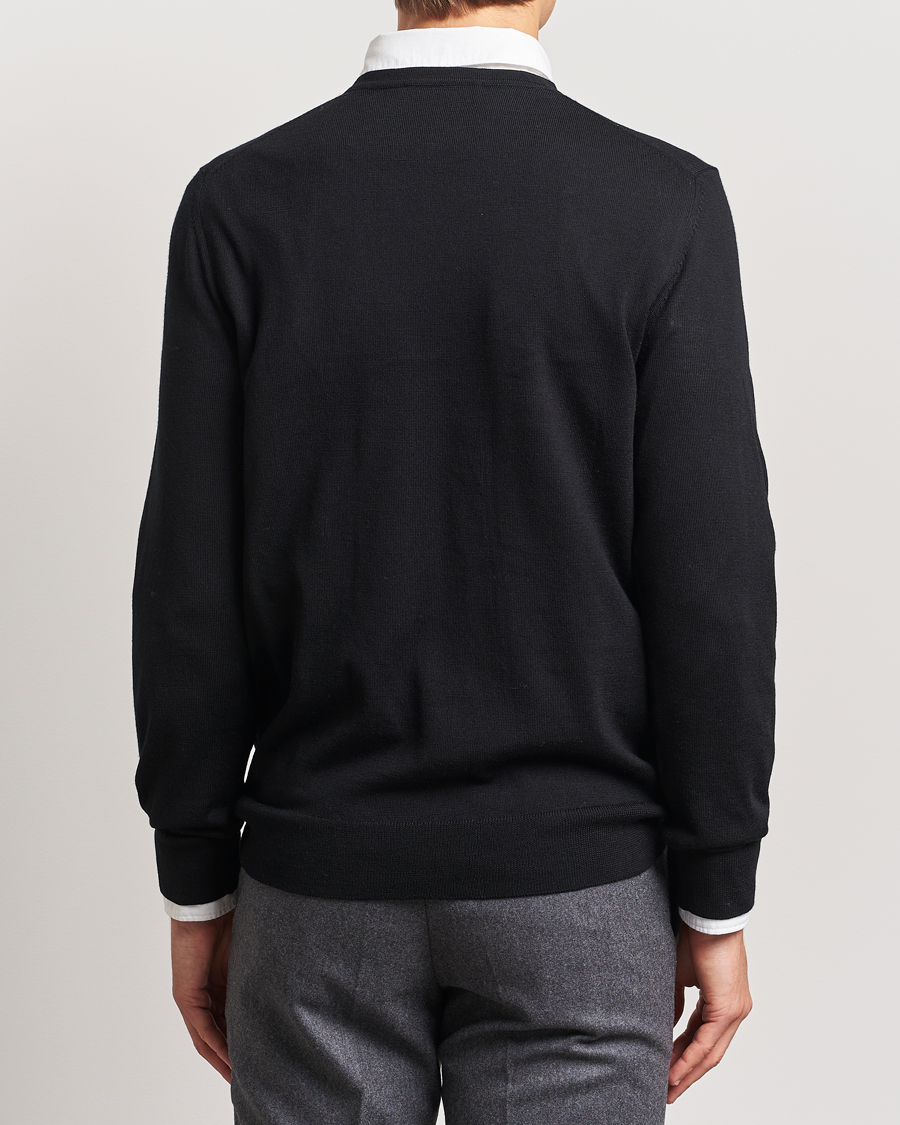 Heren | Truien | Charles Tyrwhitt | Pure Merino V-Neck Jumper Black