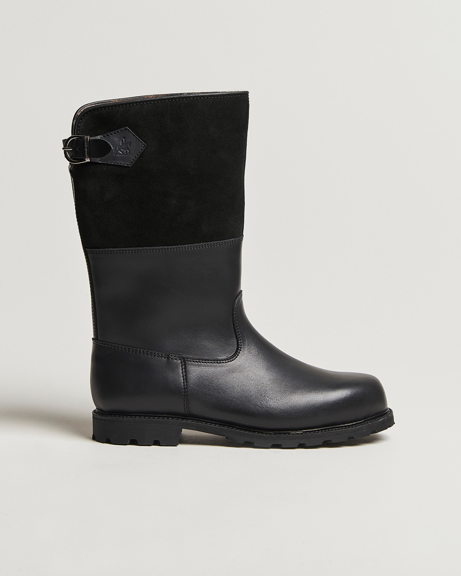 Heren | Laarzen | Ludwig Reiter | Maronibrater Boot Black Calf/Suede Shaft