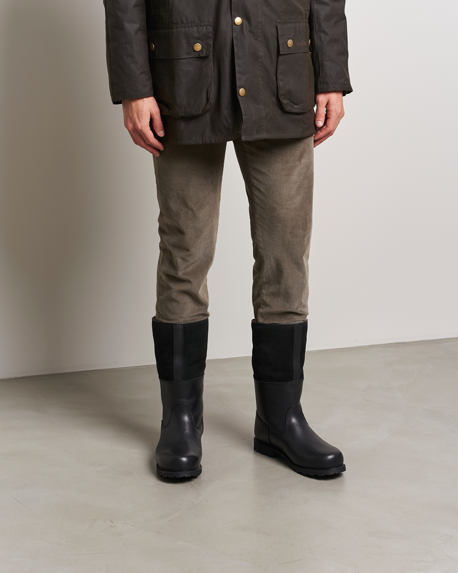 Heren | Laarzen | Ludwig Reiter | Maronibrater Boot Black Calf/Suede Shaft
