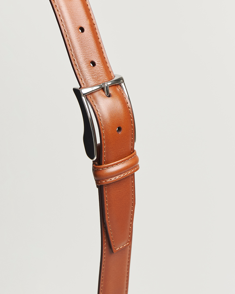Heren | Riemen | Anderson's | Leather Suit Belt 3 cm Light Brown