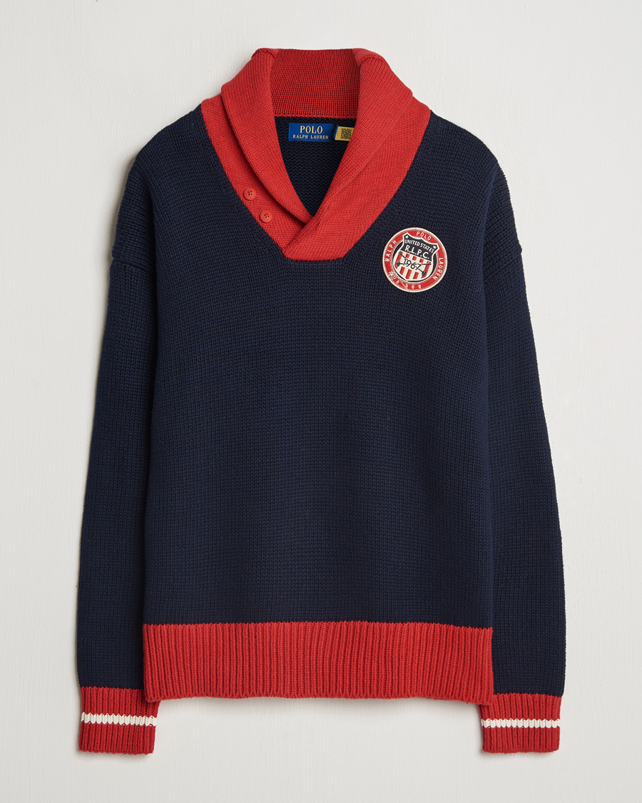 Heren | Truien | Polo Ralph Lauren | Cotton Shawl Pullover Navy Combo