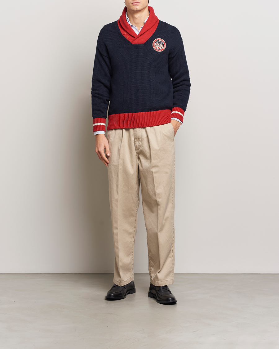 Heren | Truien | Polo Ralph Lauren | Cotton Shawl Pullover Navy Combo
