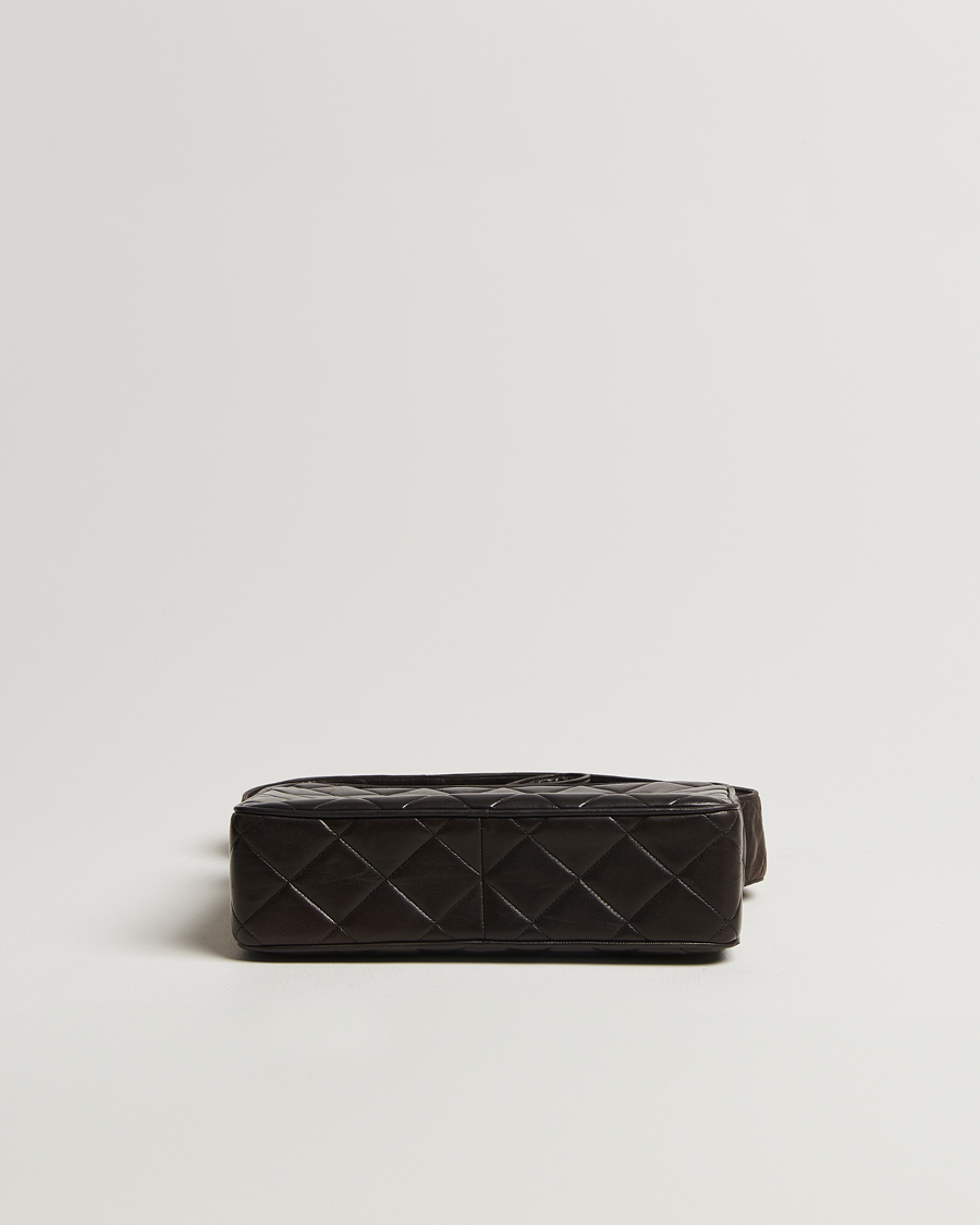 Heren | Chanel Pre-Owned Tassel Flap Shoulder Bag Black Lambskin | Chanel Pre-Owned | Tassel Flap Shoulder Bag Black Lambskin