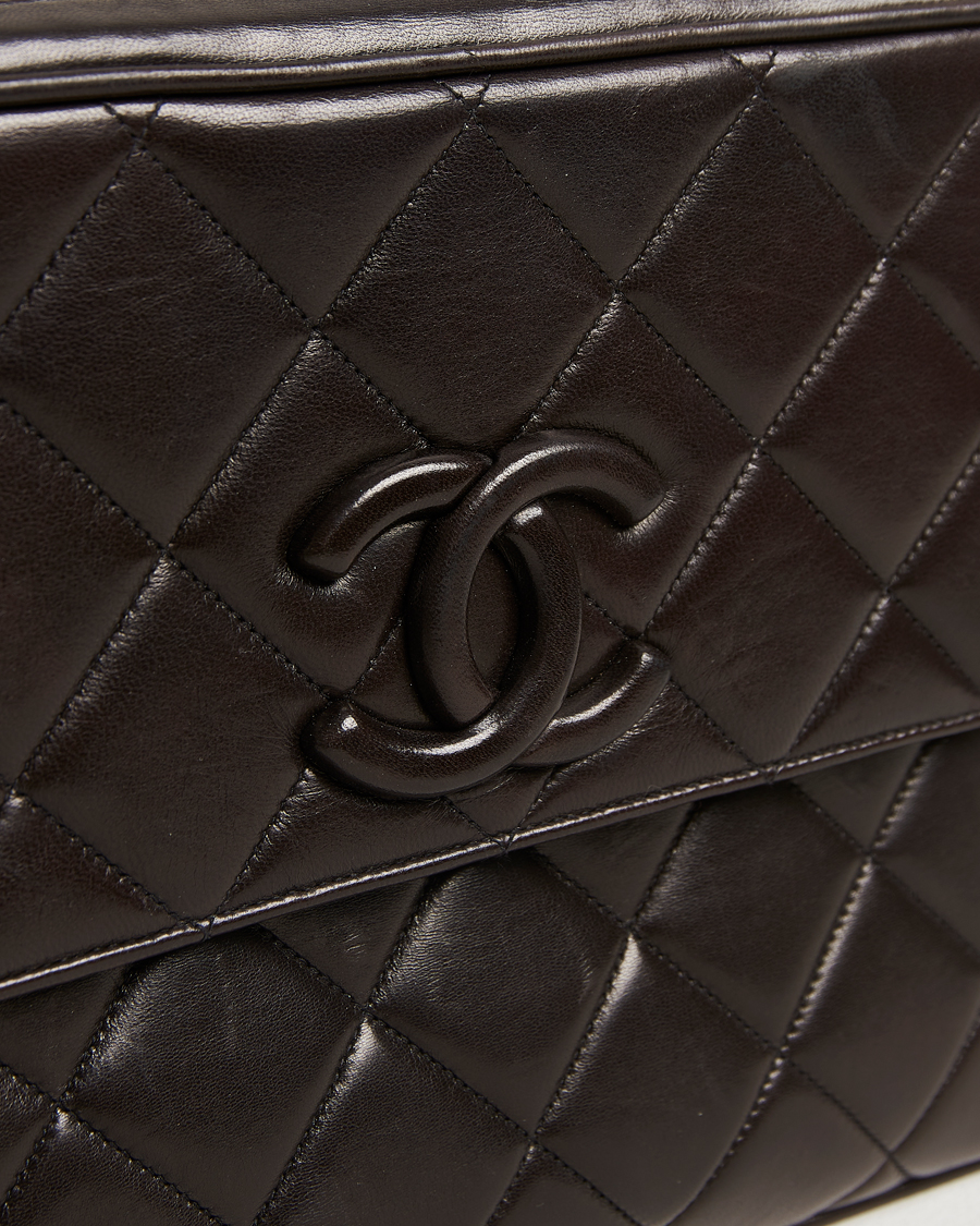 Heren | Chanel Pre-Owned Tassel Flap Shoulder Bag Black Lambskin | Chanel Pre-Owned | Tassel Flap Shoulder Bag Black Lambskin