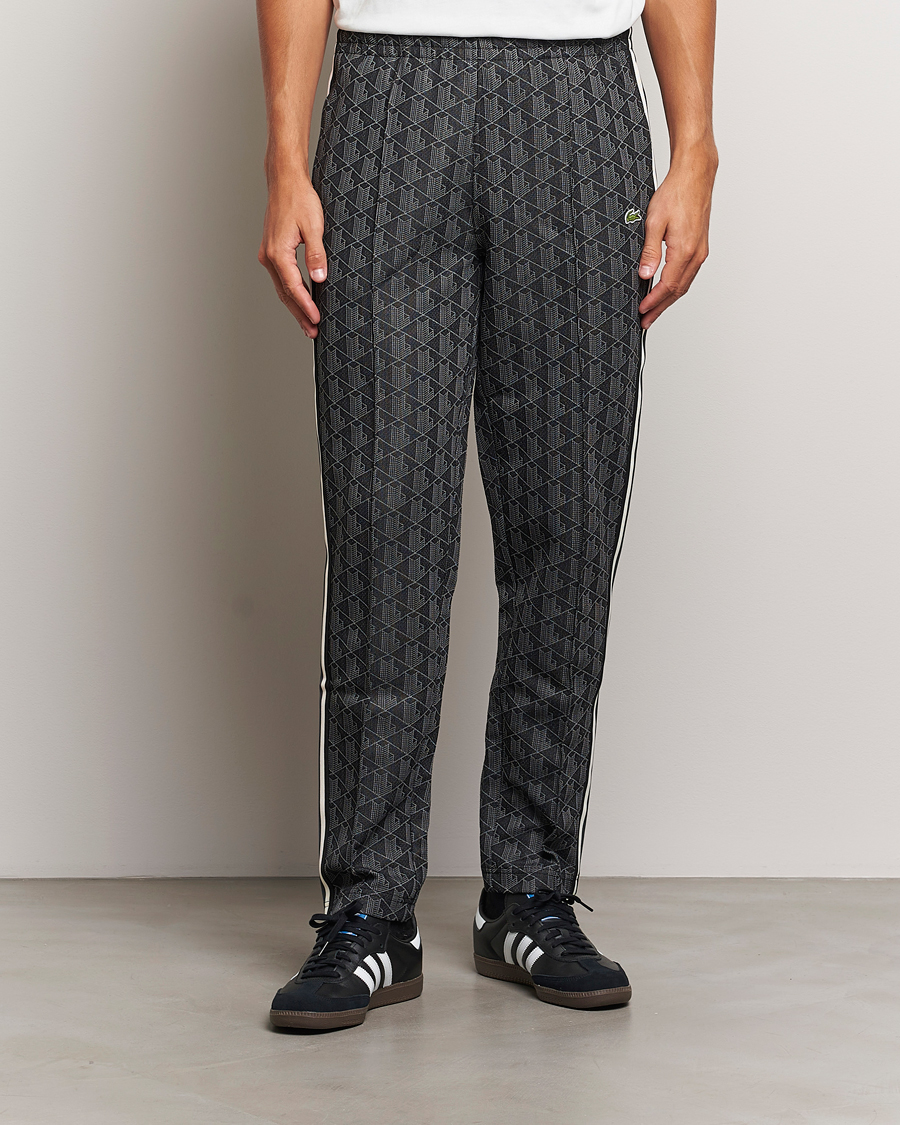 Heren | Broeken | Lacoste | Monogram Track Pants Black/Graphite