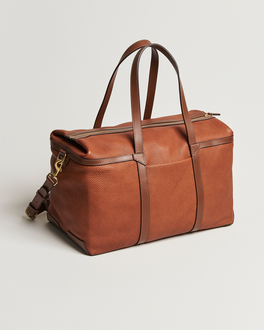 Heren | Mismo Tour Pebbled Leather Weekendbag Tabac/Cuoio | Mismo | Tour Pebbled Leather Weekendbag Tabac/Cuoio