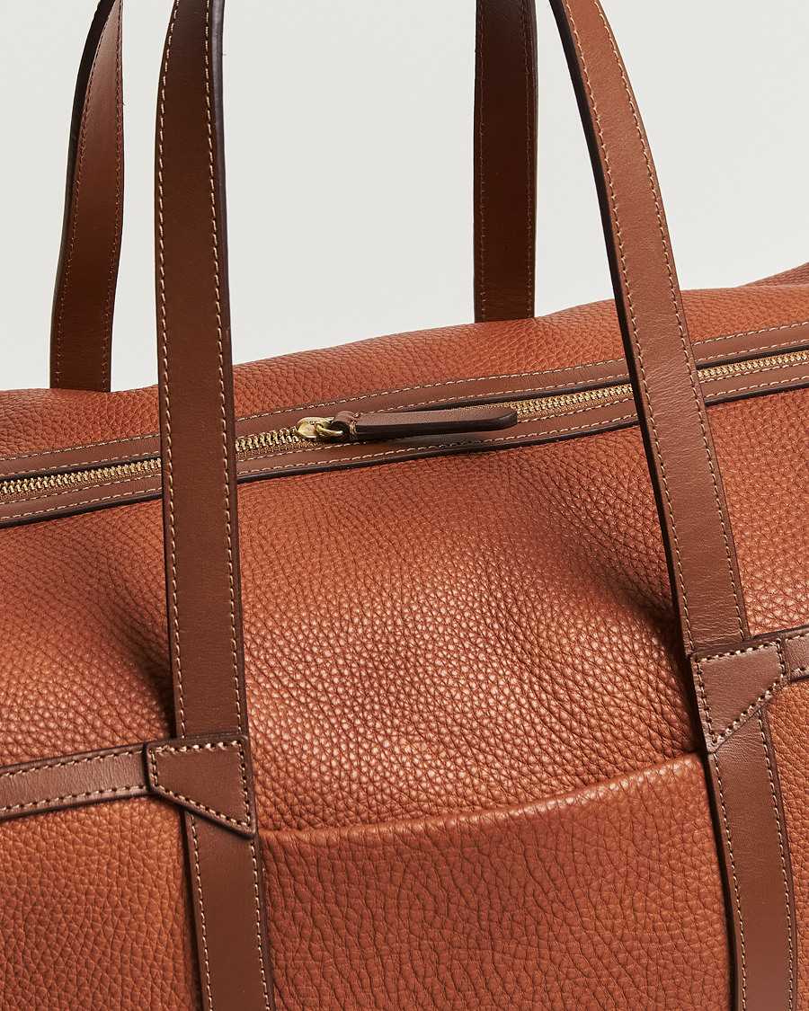 Heren | Mismo Tour Pebbled Leather Weekendbag Tabac/Cuoio | Mismo | Tour Pebbled Leather Weekendbag Tabac/Cuoio