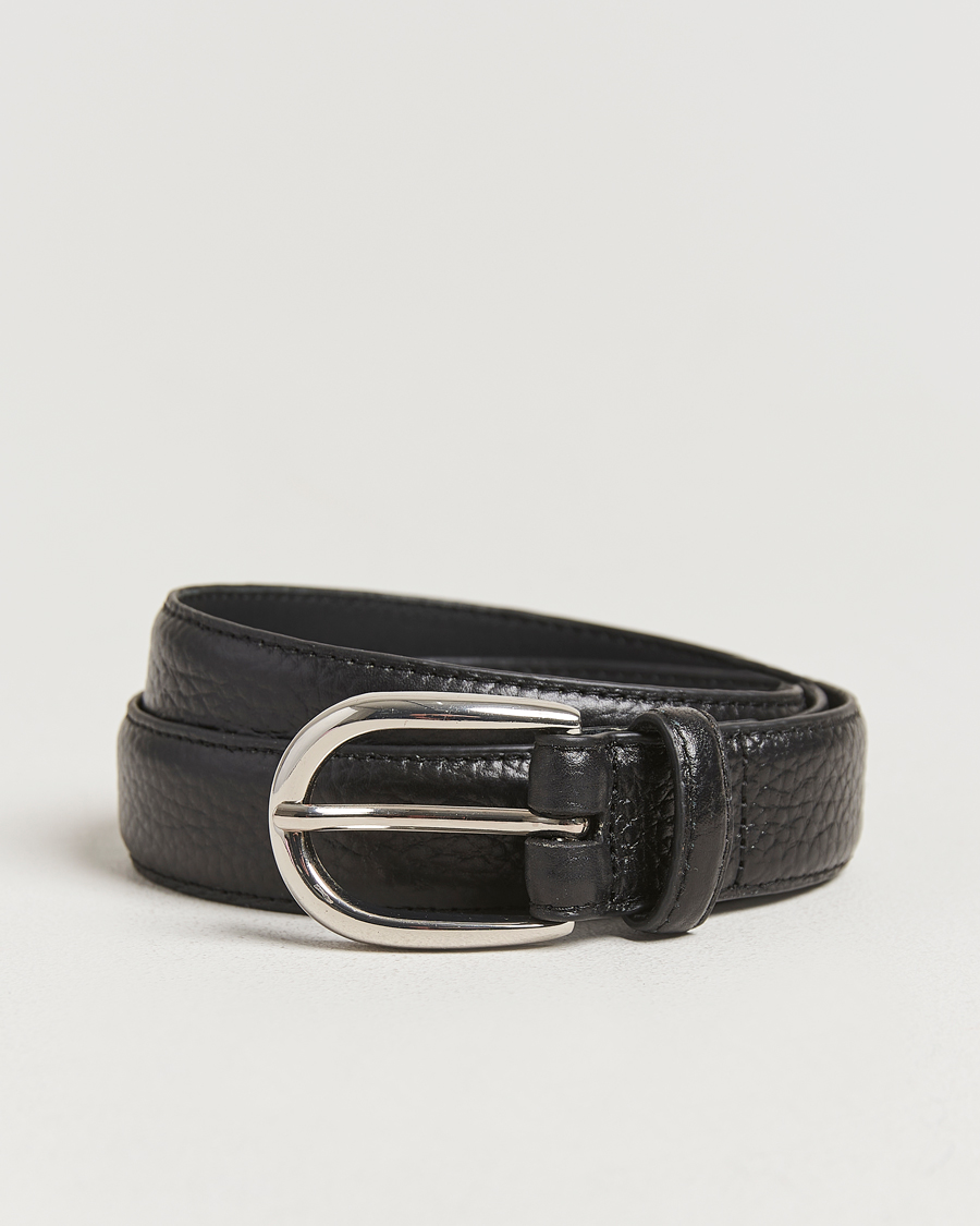 Heren | Riemen | Loake 1880 | Harry Grained Leather Belt Black