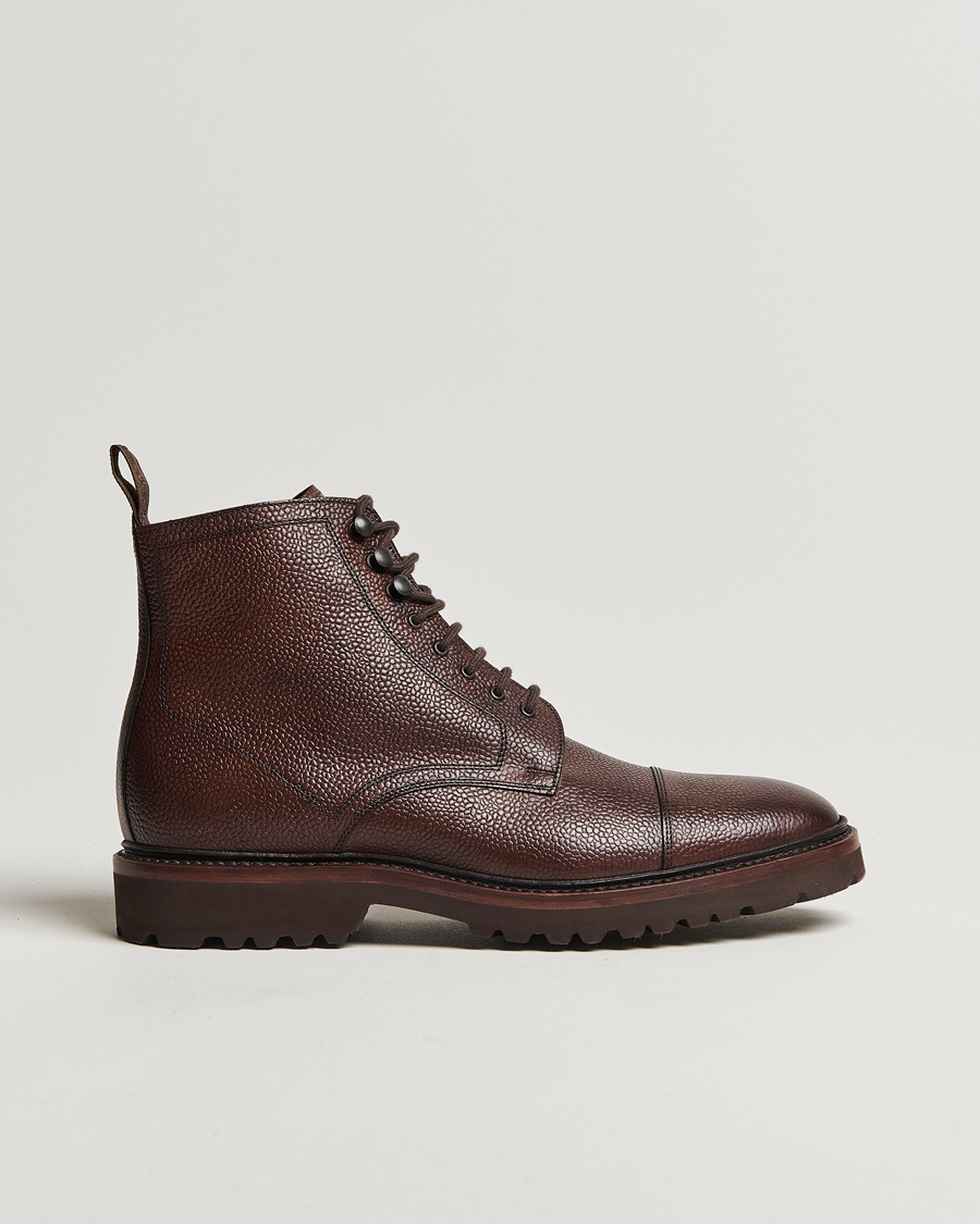 Heren | Laarzen | Loake 1880 | Aquarius Grained Lightweight Boot Dark Brown