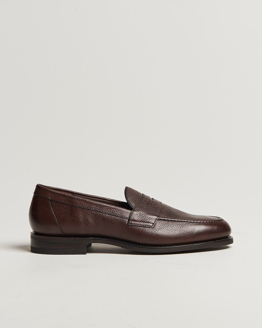 Heren | Instappers | Loake 1880 | Imperial Grained Penny Loafer Dark Brown