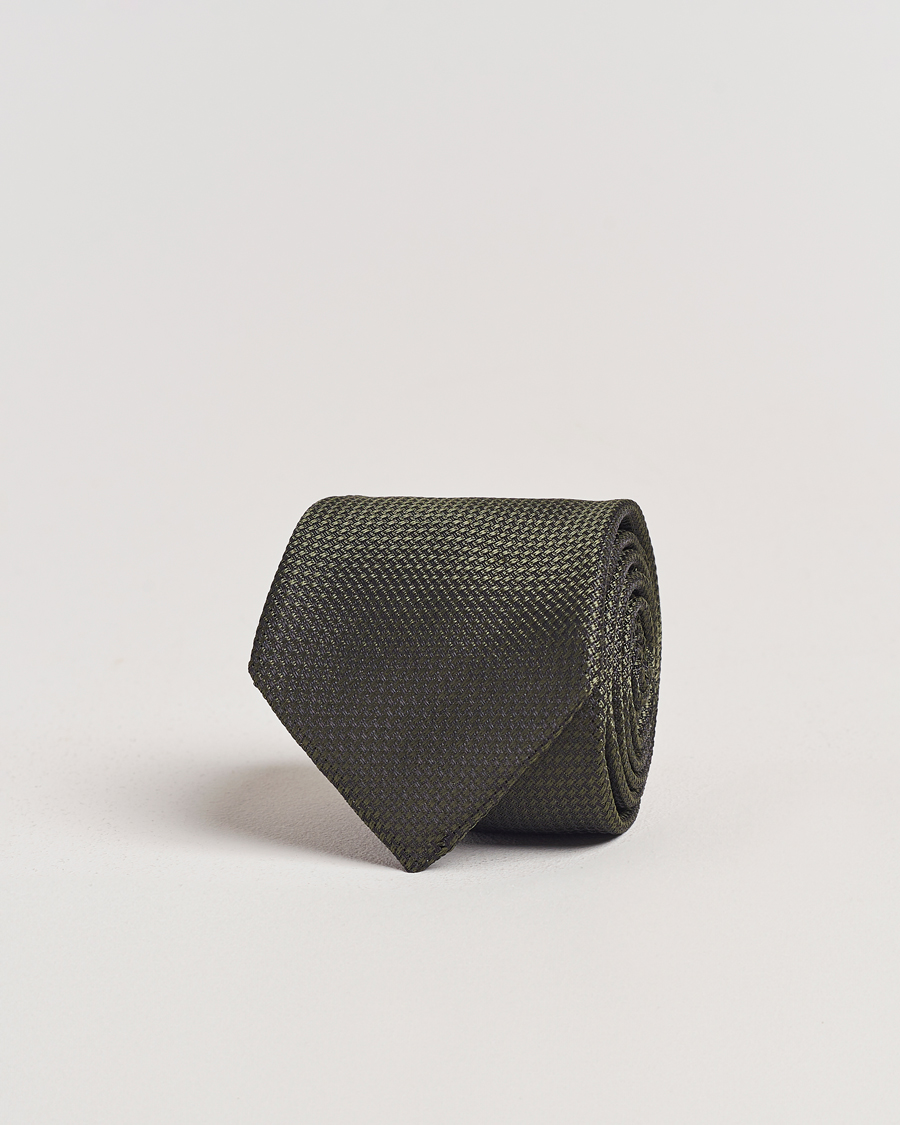Heren | Stropdassen | Morris | Structure Tie Olive