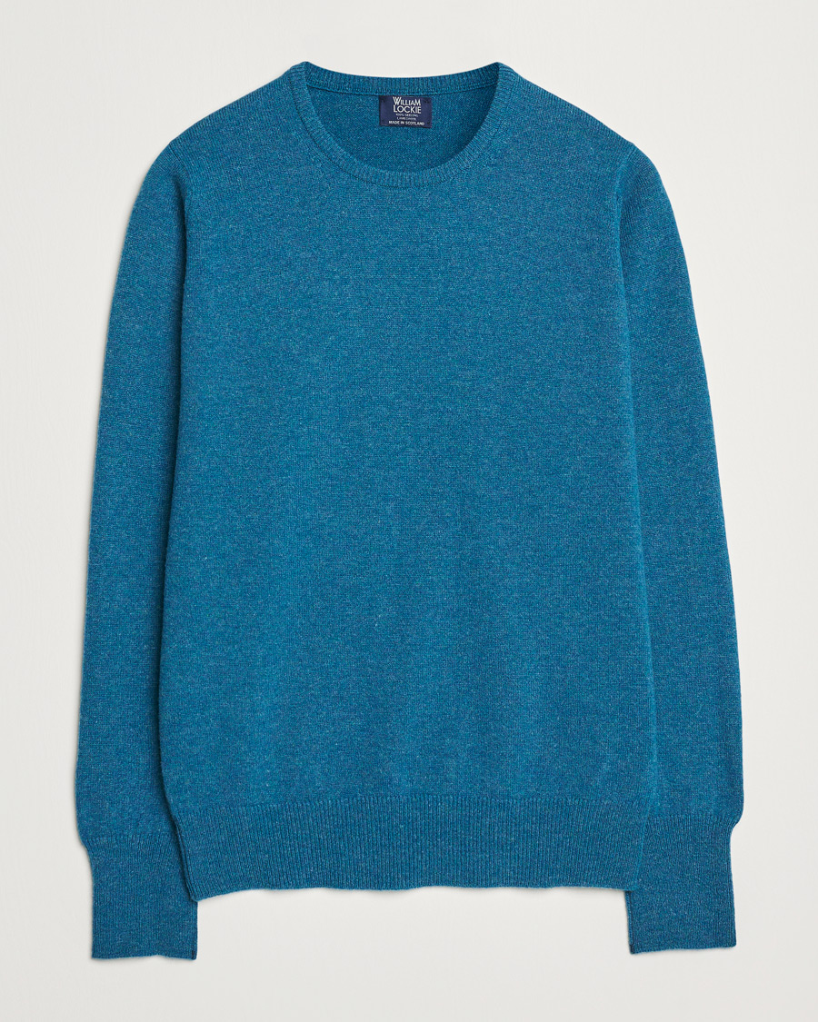 Heren | Truien | William Lockie | Rob Lambswool Crewneck Mallard