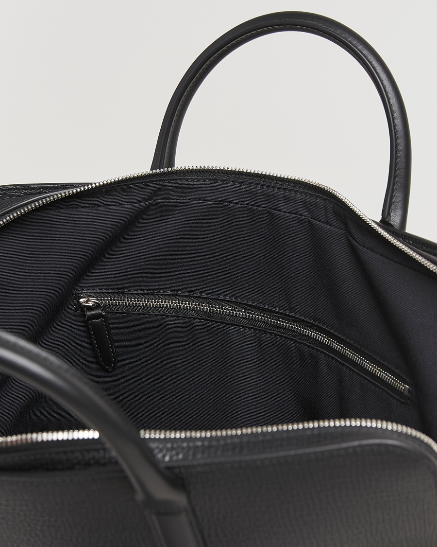 Heren | Tassen | Smythson | Ludlow Ultra Slim Brefcase With Zip Front Black
