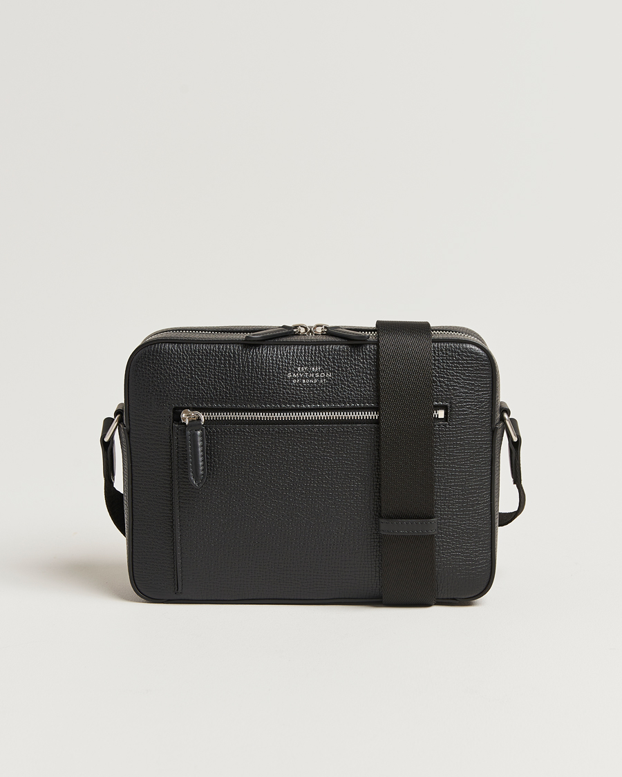 Heren | Tassen | Smythson | Ludlow Zip Crossbody Bag Black