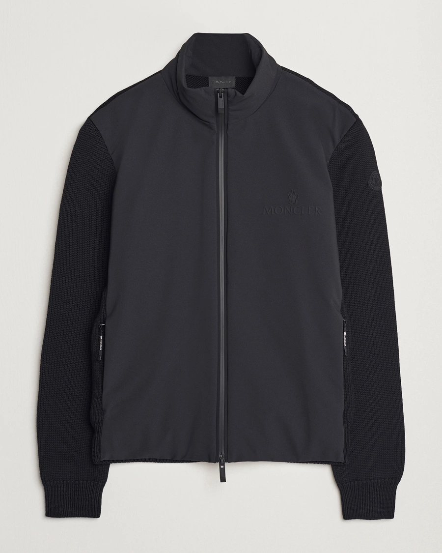 Heren | Truien | Moncler | Hybrid Zip Cardigan Black