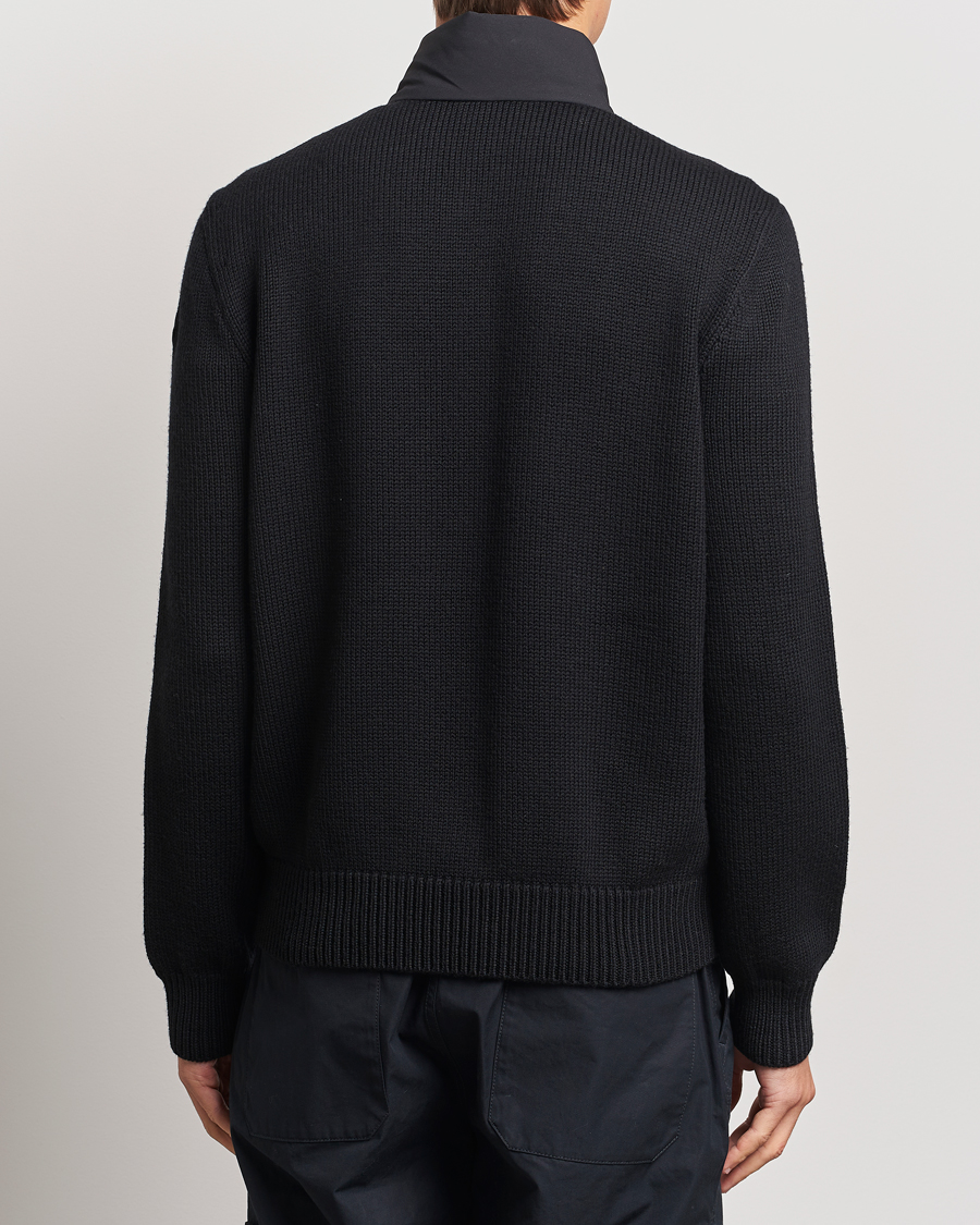 Heren | Truien | Moncler | Hybrid Zip Cardigan Black