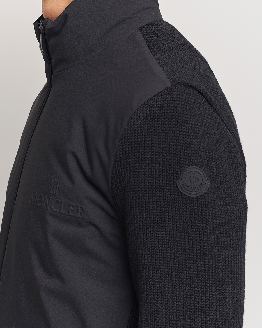 Heren | Truien | Moncler | Hybrid Zip Cardigan Black