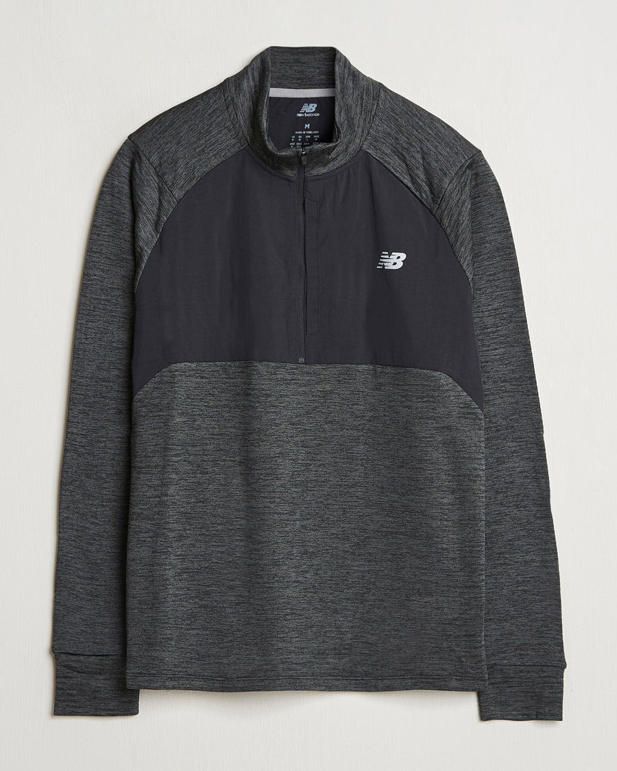 Heren | Truien | New Balance Running | Heat Grid Half Zip Black