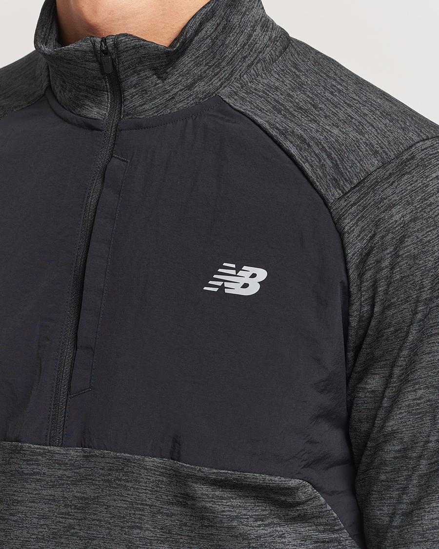 Heren | Truien | New Balance Running | Heat Grid Half Zip Black