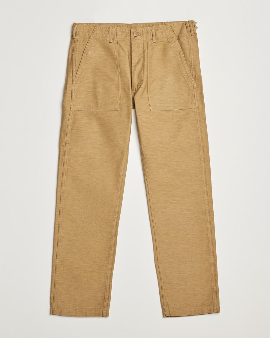 Heren | Broeken | orSlow | Slim Fit Original Sateen Fatigue Pants Khaki