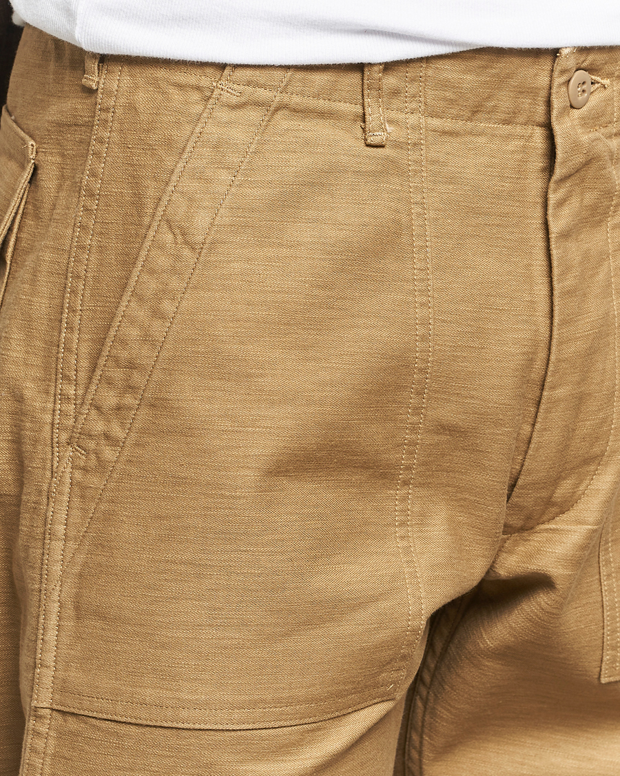 Heren | Broeken | orSlow | Slim Fit Original Sateen Fatigue Pants Khaki