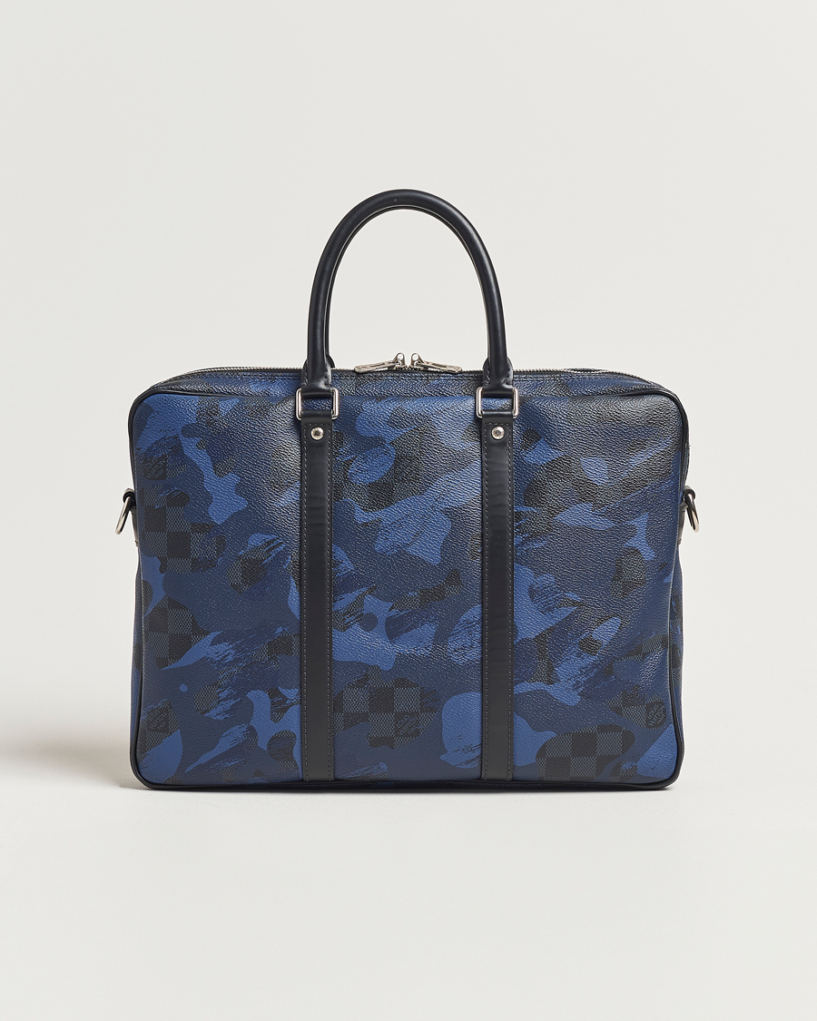 Heren | Pre-Owned & Vintage Bags | Louis Vuitton Pre-Owned | Porte-Documents Voyage Briefcase Navy Blue