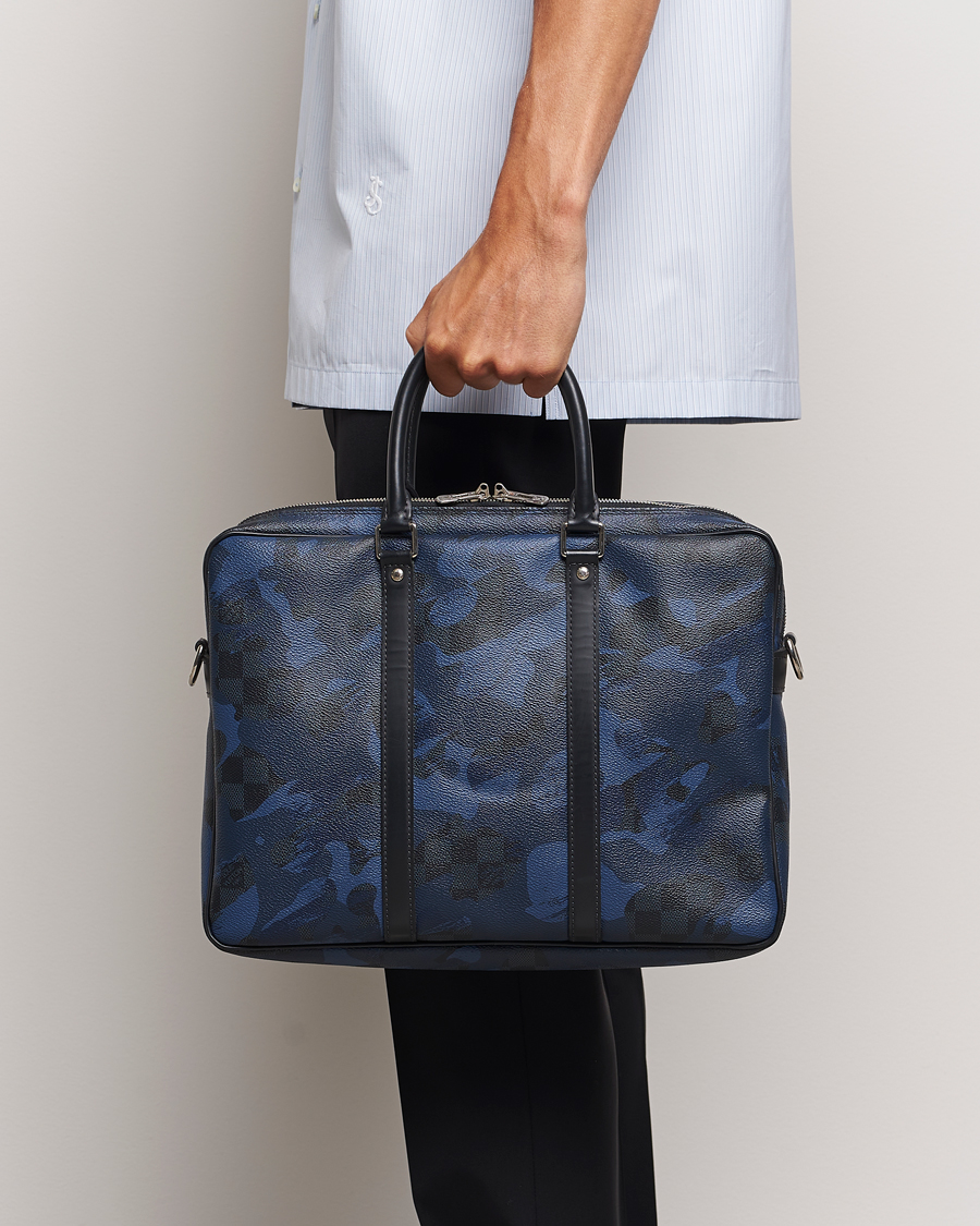 Heren | Pre-Owned & Vintage Bags | Louis Vuitton Pre-Owned | Porte-Documents Voyage Briefcase Navy Blue