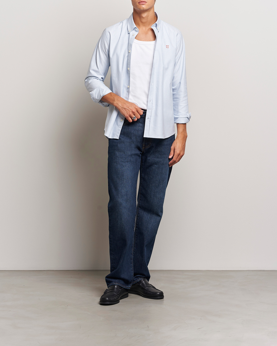 Heren | Overhemden | LES DEUX | Konrad Contrast Oxford Shirt Light Blue/White