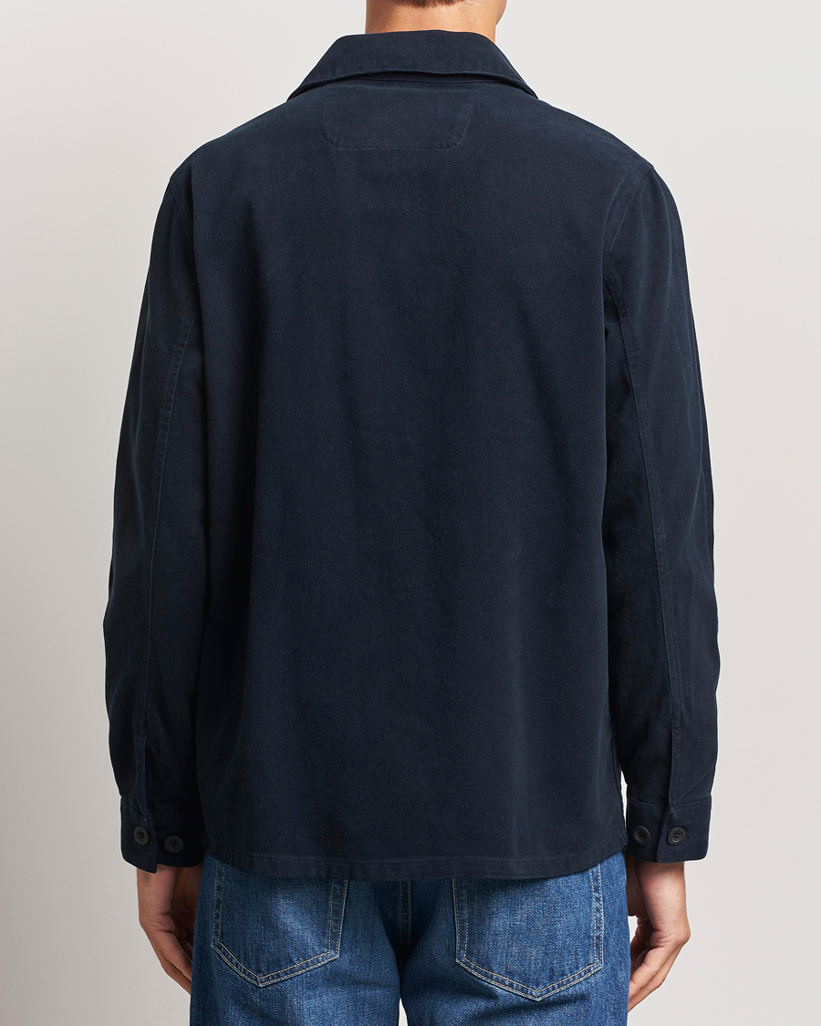 Heren | Jassen | A Day's March | Algot Lyocell Overshirt Navy
