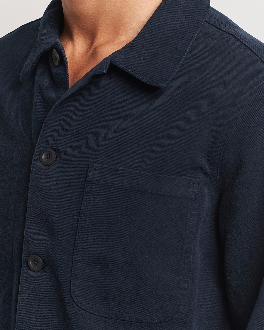 Heren | Jassen | A Day's March | Algot Lyocell Overshirt Navy