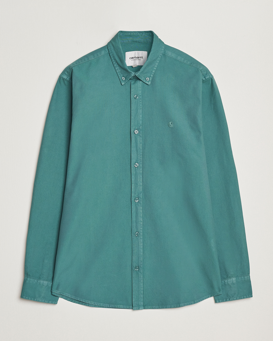Heren | Overhemden | Carhartt WIP | Bolton Cotton Oxford Shirt Silver Pine