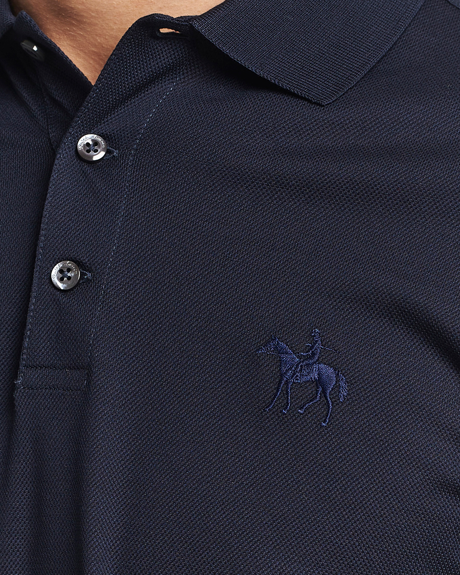 Heren | Truien | Ralph Lauren Purple Label | Mercerized Cotton Long Sleeve Polo Chairman Navy
