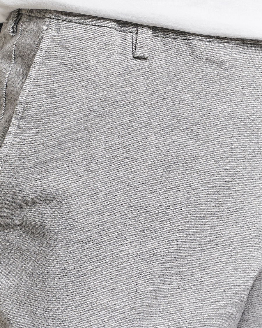 Heren | Broeken | NN07 | Billie Brushed Drawstring Trousers Light Grey Melange