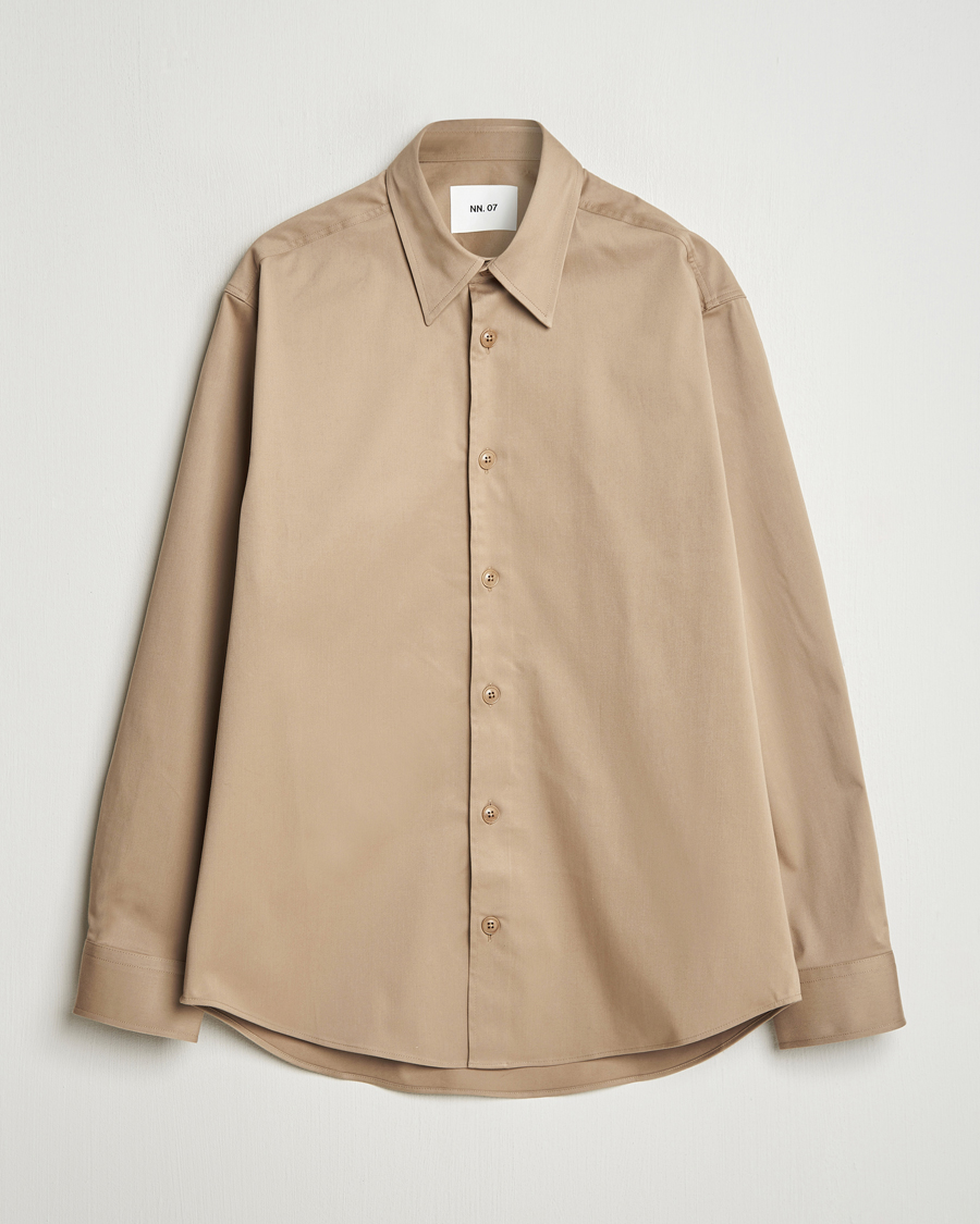 Heren | Overhemden | NN07 | Quinsy Cotton Overshirt Timber Wolf