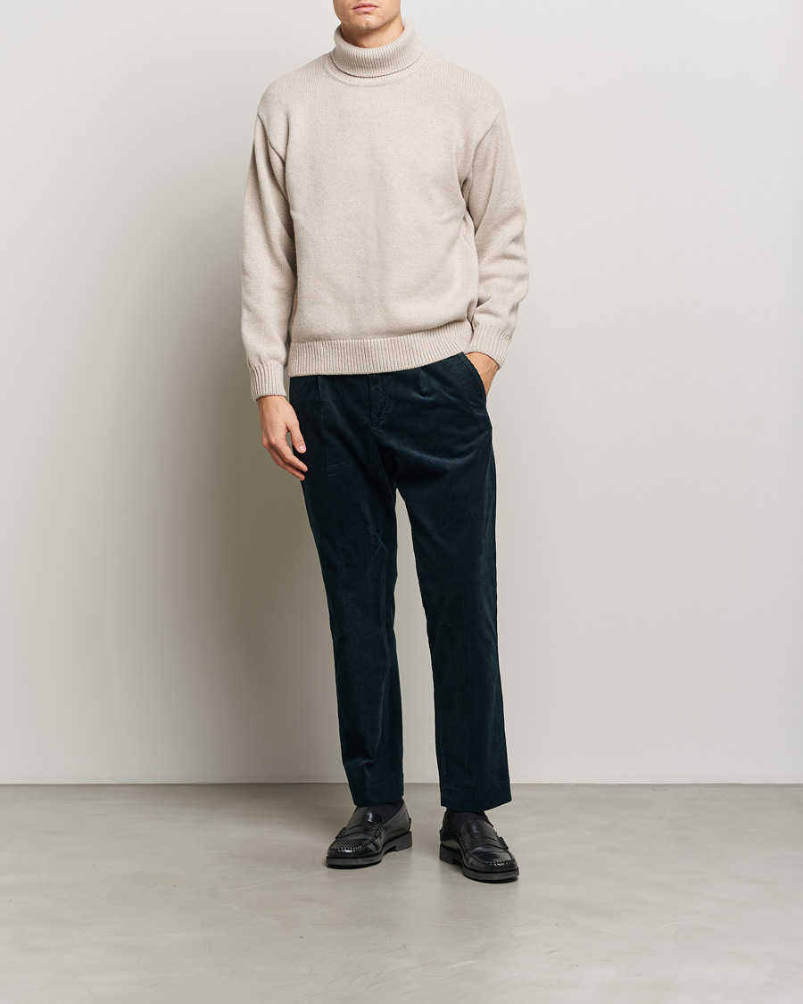 Heren | Broeken | NN07 | Bill Pleated Corduroy Pants Navy Blue