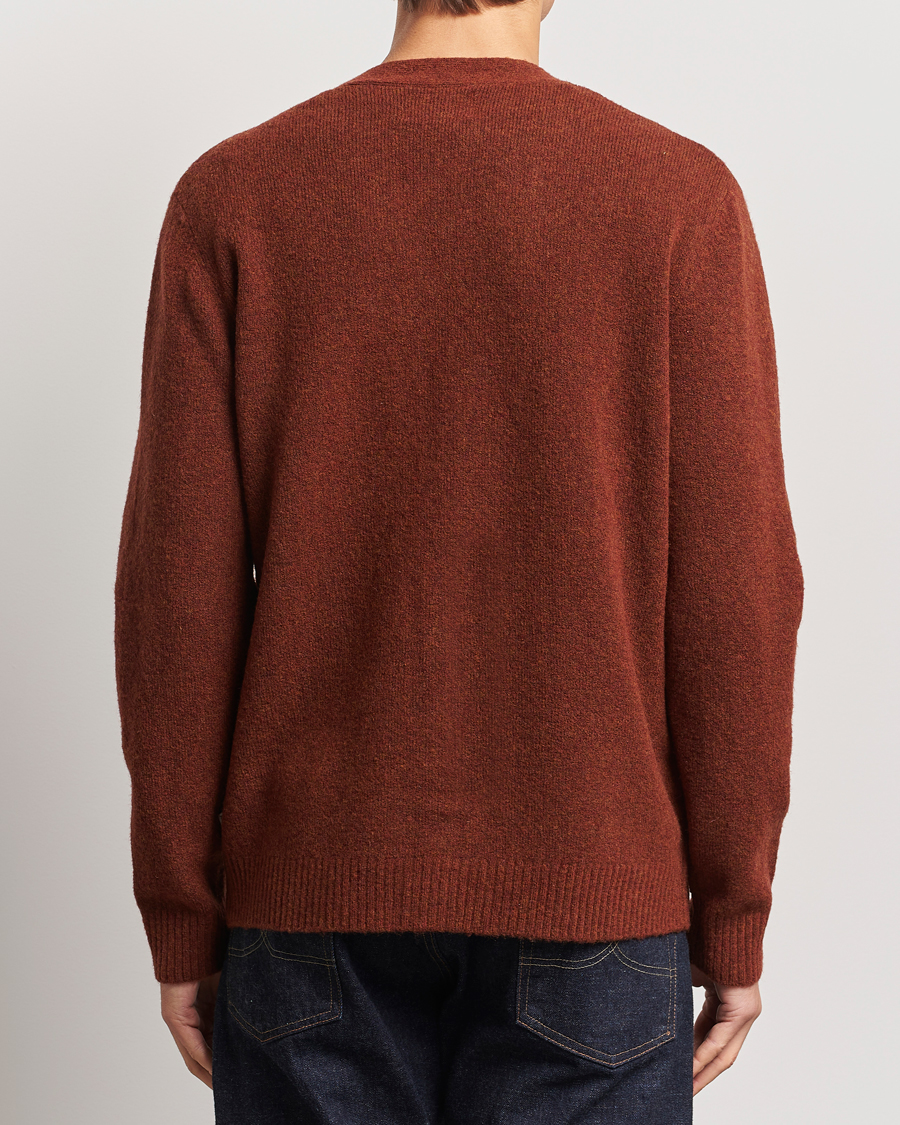 Heren | Truien | NN07 | John Wool Knitted Cardigan Rust Red