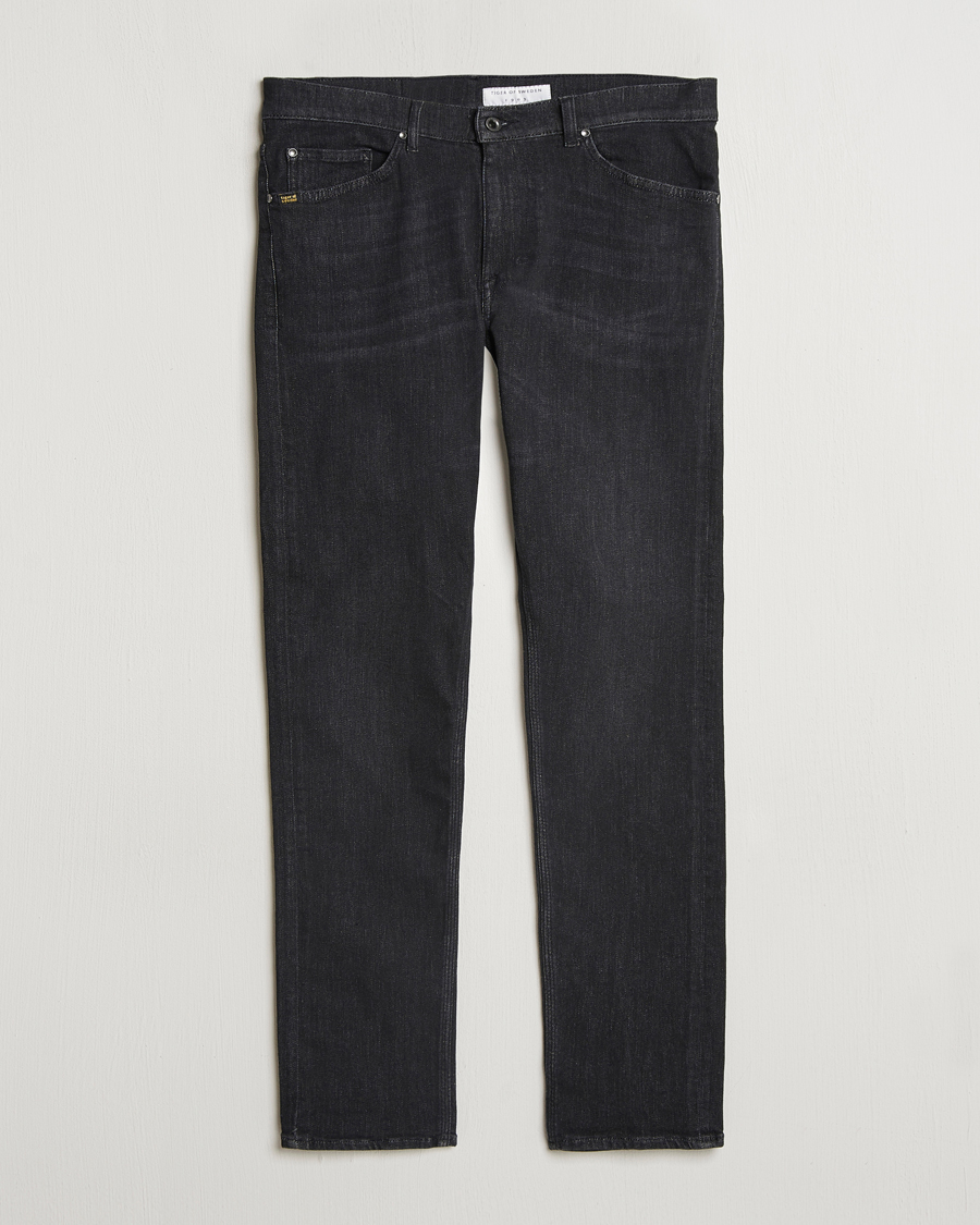 Heren | Jeans | Tiger of Sweden | Evolve Stretch Cotton Jeans Washed Black