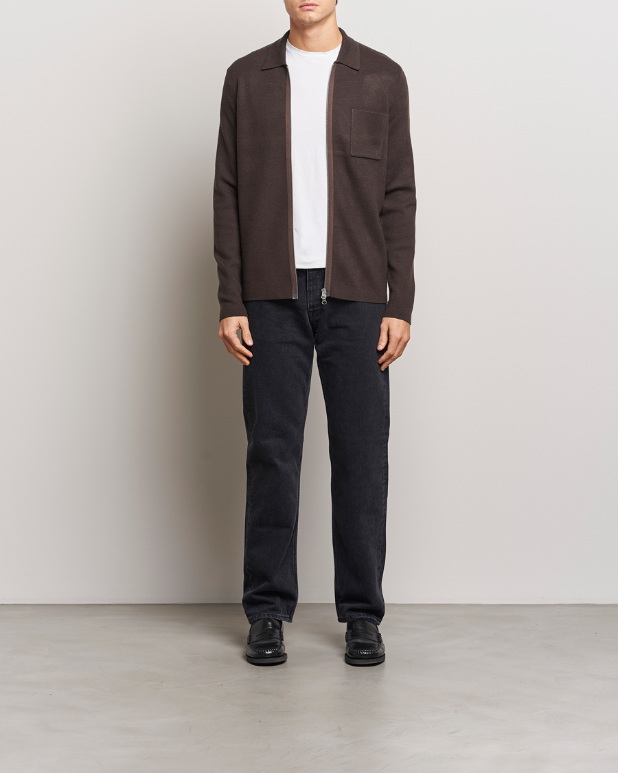 Heren | Truien | Samsøe Samsøe | Guna Full Zip Turkish Coffee