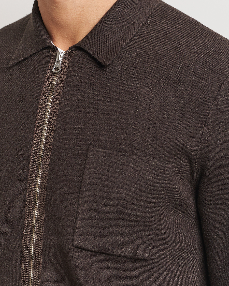 Heren | Truien | Samsøe Samsøe | Guna Full Zip Turkish Coffee